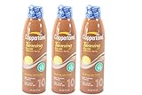 Coppertone Tanning Dry Oil Sunscreen Spray, SPF 10 6 fl oz (177 ml) Pack of 3