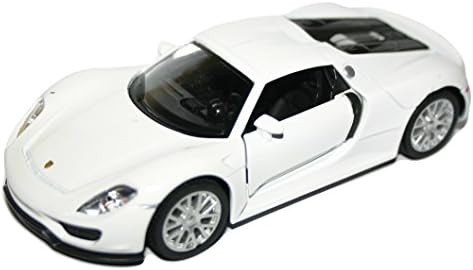Porsche 918 Spyder Diecast Metal 1:32 Scale Model Sports Car High Quality Official Licensed Product Opening Doors (White)