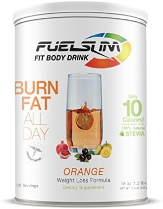 Fuelslim #1 Weight Loss Supplement Over 10,000 Sold!!! Amazing Results Lose Weight Fast Burn Fat Appetite Suppressant Sugar Free Kosher Gluten Free Reduce Hunger (orange)