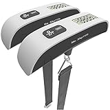 MagicPro Digital Hanging Luggage Scale, Rubber Paint, Temperature Sensor, 110 Pounds, Silver 2 Pack