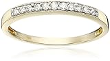 10k Yellow Gold Diamond Anniversary Ring (1/6 cttw, I-J Color, I2-I3 Clarity)