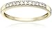 Jewelili 10kt Yellow Gold Diamond Anniversary Ring (1/6 cttw)