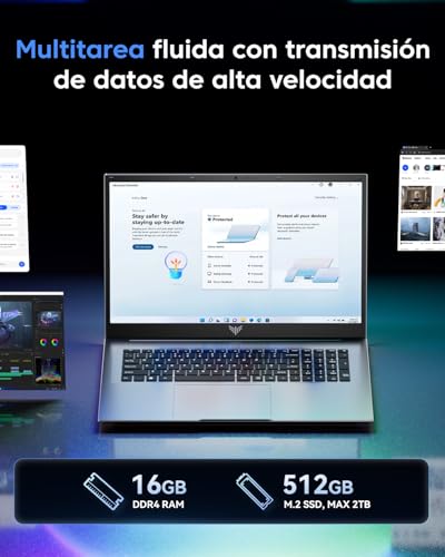 ACEMAGIC 18.5 Inch FHD Laptop, Processor 4300U up to 3.7 GHz, 16GB DDR4 RAM 512GB M.2 SSD, Laptop Battery 7000mAh, 180° Folding, Webcam, HDMI, Type-C, USB3.2, Laptop Office Study