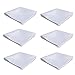 FOMANN Mens Pocket Squares Handkerchief 6 PK Wedding Party Solid Color Handkerchiefs (White)