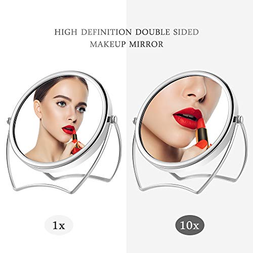 image for INCOK 10X 1X Double Sided Magnifying Makeup Mirror - 5