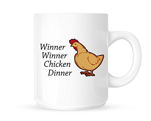 DottsMusic Winner Winner Chicken Dinner Funny Novelty 11 Oz Ceramic Coffee Mug/Cup - Great Gift Idea