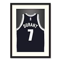 Athletes Jersey Theme Wall Art Black Framed Canvas Prints Home Decoration for Bedroom, Livingroom Ready to Hang - 23x31 inches