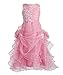 FAIRY COUPLE Girl's Organza Ruffle Flower Girl Pageant Communion Dress K0073