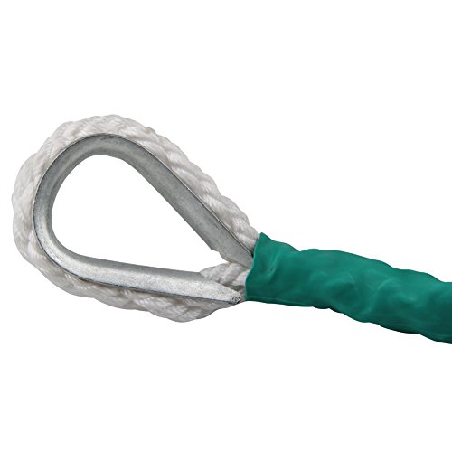 Bang4buck 3/4"x150' Anchor Rope, Nylon Docking Dockline Boat/ Sailboat/ Mooring/ Pull/ Docking Lines With Thimble- 12592LB Breaking Stra (1)