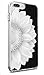 Gifun Hard PC Bumper Shockproof Clear Soft Slim Design Pattern Case for iPhone 8 Plus/7 Plus Cover - White Half Sunflower