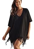 Poulax Women's V-neck Beach Cover Up Dress Beachwear Swimsuit Cover-Ups(FBA)