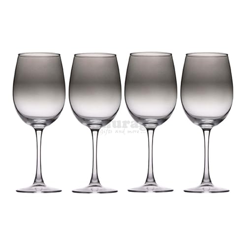 alpina Wine Glass - Set of 4-360ml - Clear Smoke Effect