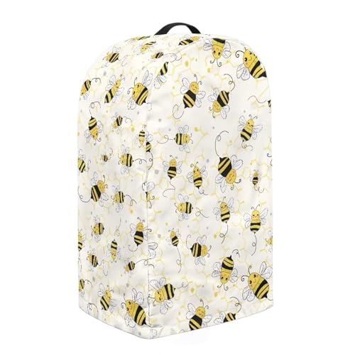 Fiqyvagox Honeycomb Bee Beige Blender Covers with Adjustable Drawstring for Kitchen, Stand Mixer Coffee Maker Juicer Blender Dust Cover and Fingerprint Protection