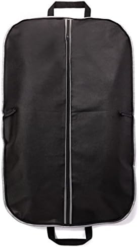 Mvchifay Suit Bag Breathable Men Garment Bags Clear Window Zippered Foldable Handle for Dresses Travel Storage 48x24 (Black-1)