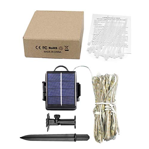 Solar Patio Umbrella String Lights, Umbrella Lights Solar Powered Bright 8 Modes 104 LED Lights Included 3xAA Rechargeable Battery, for Outdoor Beach Deck TV DIY Garden Party Christmas Decoration - Thumbnail 6