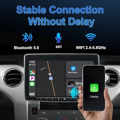 Adattatore Carplay Wireless, 2025 USB Carplay Senza File per iPhone, Car Play Dongle per Auto con USB A/C, Compatibile con Apple iOS 10+ e 800+ Modelli di Auto dopo il 2016