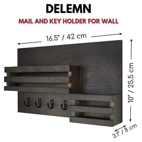 Mail and Key Holder for Wall Mail Organizer Wall Mount Mail Holder