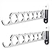 Wallniture Costa Clothes Rack, Wardrobe Closet Organizer and Storage Set of 2, Wall Mount Drying Rack, Steel Chrome