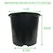 Viagrow 3 Gal. Plastic Nursery Pots (11.36 Liters) 10-Pack