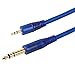 1/8 Male to 1/4 Male Stereo Cable Gold Plated 3.5mm 1/8