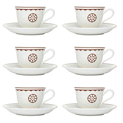 Buy Clay Craft New Multicolour Tea Cup Saucer Set, 210ml (6