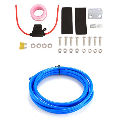 Jaketen 4 Trumpet Vehicle Air Horn 12 Volt Compressor Hose 150 dB Train 120PSI Kit Set Almost Any Vehicle Trucks Car SUV (Blue) - Thumbnail 3
