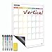 Mag-Fancy Magnetic Dry Erase Calendar - Vertical Calendar for Refrigerator - Monthly Fridge Calendar Whiteboard with Extra-Thick Magnet Included Fine Point Marker & Eraser & Holes for Wall Hanging