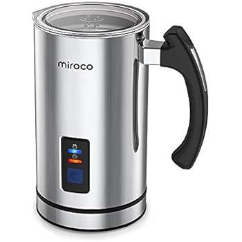 Miroco Milk Frother, Electric Milk Steamer Stainless Steel, Automatic Hot and Cold Milk Frother Warmer for Latte, Foam Maker for Coffee, Hot Chocolates, Cappuccino, Heater with Strix Control, 120V