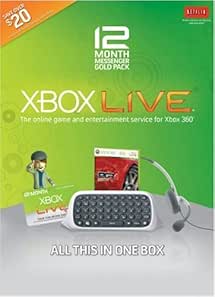 Xbox 360 Live 12 Month Messenger Gold Pack