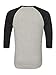 Alternative Men's Raglan 3/4 Sleeve Henley Shirt, Oatmeal/Black, Medium