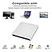 PowMax External CD Drive YIKUER USB 3.0 Slim Portable DVD/CD-RW Burner-Drive-Write With Built-in USB 3.0 Cable For Apple Macbook-Macbook Pro-Macbook And Laptop /Desktops Win 7/8.1/10 and Linux OS