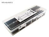 NTE Electronics HS-ASST-2 Thin Wall Heat Shrink Tubing Kit, Black, Assorted Dia, 2-1/2