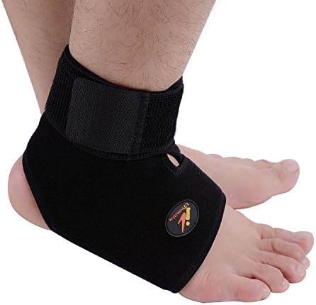 UProtective Ankle Brace Breathable with Copper Material Adjustable Design Compression Relieve Pain Protection for Football Running Sport Suit Left or Right