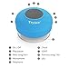 TryAce Bluetooth Waterproof Speaker with Built in mic & Dedicated Suction Cup (Blue)