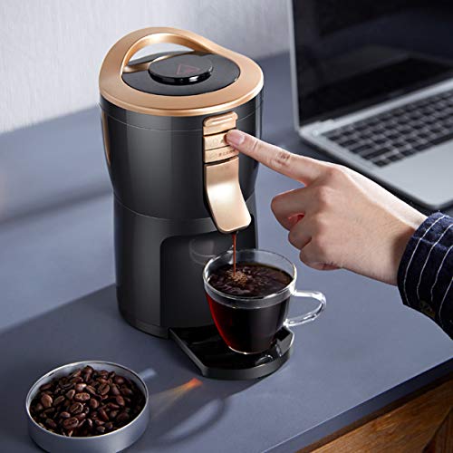 LTLWSH Bean to Cup Kaffeemaschine, Filter-Kaffeemaschine 200ML Kaffeemaschine mit Kaffeemühle und Permanent… – Bild 4