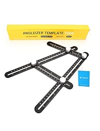 Regla de ángulo universal, regla angular multifunción de alta calidad por Any Angle Design, herramientas de metal de diseño preciso y duradero para componentes de metal, carpintería, azulejo y ladrillo, asistente competente para el arte