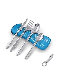 Juego de 5 piezas de utensilios de viaje, de acero