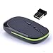 JINHEZO for Computer Laptop Mouse Wireless, 2.4G Portable USB Optical Wireless Slim Computer Mice with USB Nano Receiver, Compatible with Win XP, 8, 9, 10, 11, etc (Black)