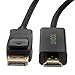 UVOOI DisplayPort to HDMI Cable 15 feet 4K, Display Port (DP) to HDMI Male to Male Adapter Cable 4K@30Hz, 2K@60Hz, 1080P Full HD for Projector, Desktop, Monitor, HDTV, Laptop