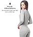 Lapasa Womens Thermal Shirt Fleece Lined Base Layer Top Underwear For Winter Ski L15, Gray/One Piece of Top, Medium