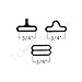 Adjustable Bow Tie Hardware Clips - 3/4