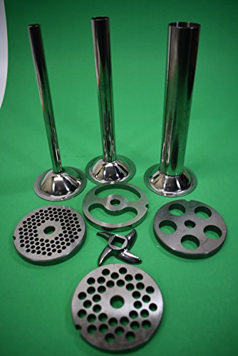 STAINLESS STEEL Meat grinder & sausage stuffing kit for size 22 Weston and LEM Big Bite #22 1 HP