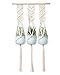 Mkono Macrame Plant Hanger Triple Hanging Planter Wall Home Decor 30 Inches