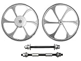 BBR Tuning 26 Inch Heavy Duty Front Mag Wheel for Mountain Bikes, Beach Cruisers, Hybrid Bikes and Motorized Bicycles (Silver)
