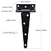 TamBee Gate Hinges Barn Door Hinges T-Strap Shed Door Hinges Outdoor Heavy Duty Hinge Wrought Hardware for Wooden Fences(8Inch 2PCS)