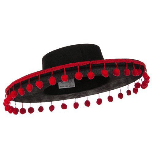 Black Mariachi International Felt Spanish Costume Hat