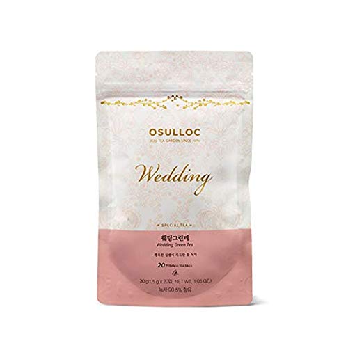O-sulloc Wedding Blended Organic Green Tea Pyramid 30g Cornflower Roses Flavor (1.5g x 20ea)