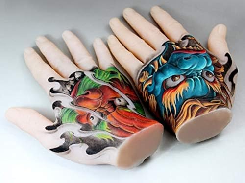 Zombies Soft Silicone Tattoo Practice Hand Fake Skin (Right Hand