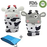 Baby Teething Mitten, Mitten Teether Infant Toys, Babys Teething Toys, Baby Mouth Toys Teething Glove Chew mitt with Hygienic Travel Bag for 0-18 Months Unisex Babies, BPA Free (2 Mittens)