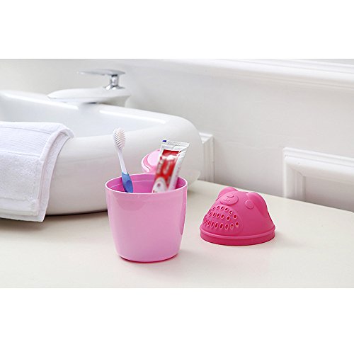 MOVEmen Shower Baby Spoon Shower Bath Water Swimming Bailer Shampoo Cup Children's Products Fountain Tap Children's Toothbrush Holder Washing Cup Colander Handheld Shower Head Top Spray (Pink)
